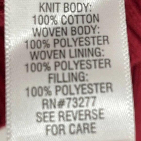 CROFT & BARROW RED ZIP CLOSE QUILTED & RIBBED LIGHTWEIGHT JACKET PETITE SMALL - Picture 4 of 4